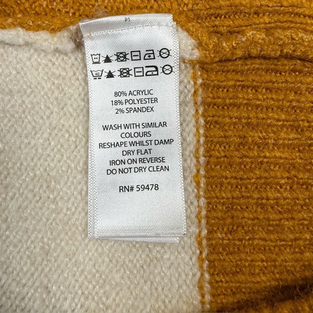 Silverflint Color Block Cowl Neck Tunic Sweater Medium Long Sleeve